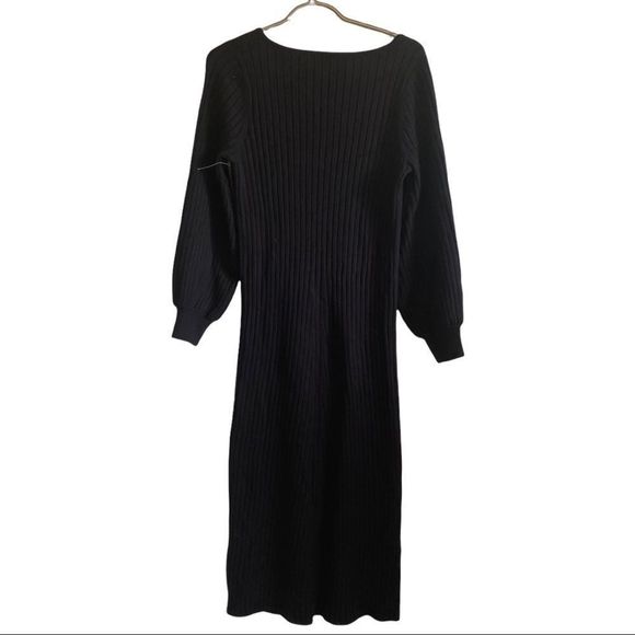 Charles Henry Ribbed Body-Con Sweater Dress black - Picture 4 of 9